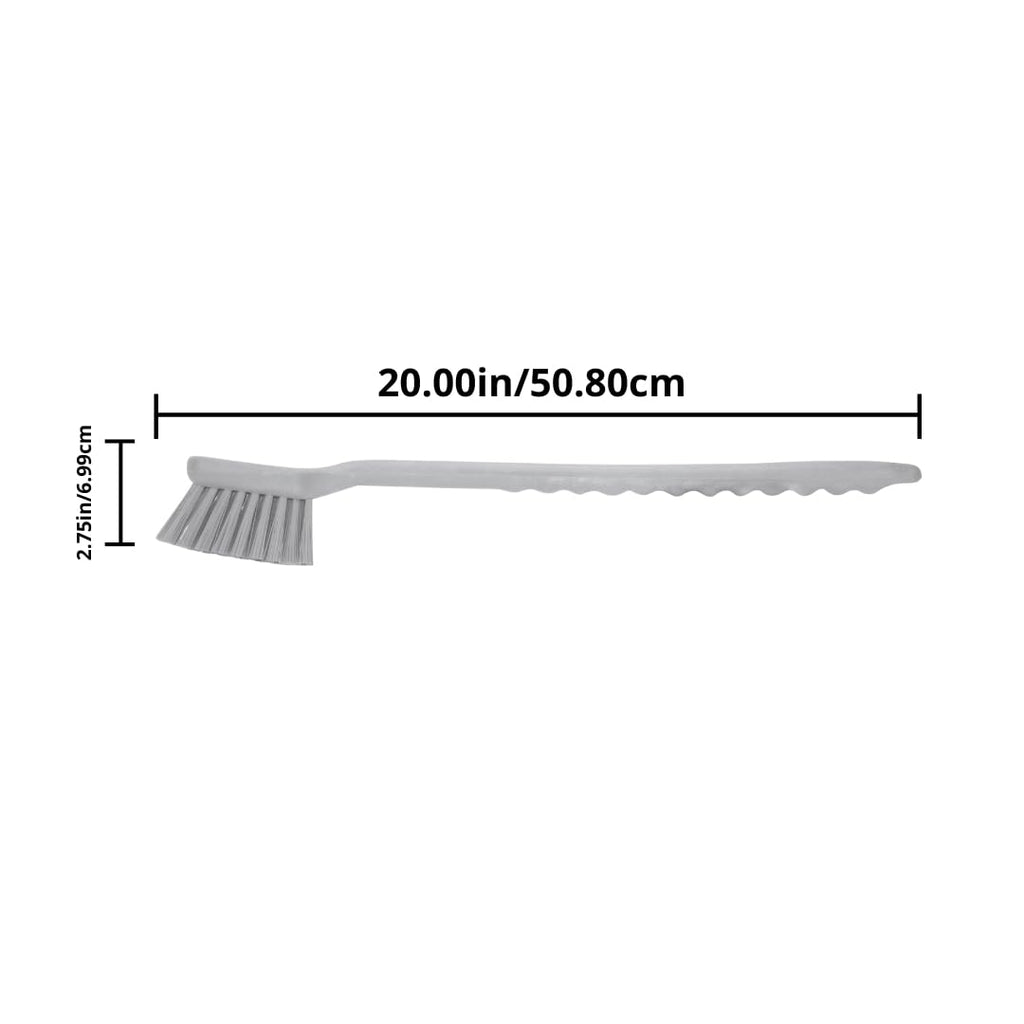 SPARTA 40501EC03 Plastic Large Scrub Brush, Kitchen Brush, Utility Brush With Long Handle For Cleaning, 20 Inches, Black, (Pack of 6)