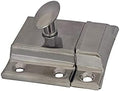 QCAA Oval Turn Cabinet Latch, for Cupboard & Other Furniture, Large, Chrome Plated, Made in Taiwan, 4 Pack