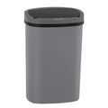 Automatic Motion Sensor Bathroom Trash Can with Lid, 13 Gallon Touchless Trash Bin, Smart Dog Proof Garbage Can, Touch Free Waste Basket for Toilet, Office, Bedroom,Gray