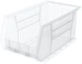 Akro-Mils 30240 AkroBins Plastic Storage Bins, Space-Saving Stackable Bins for Garage, Pantry, Craft Organization, 15-Inch x 8-Inch x 7-Inch, Clear, 12-Pack