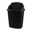 18 Gallon 4-Pack Large Garbage Can with Swing Lid, Commercial Plastic Swing Top Trash Bins, Black