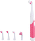 Electric Cleaning Brush with 4 in 1 Multiple Brush Heads,Indoor Household Cordless Motorized Brush for Bathroom Toilet Kitchen Tile Crevice