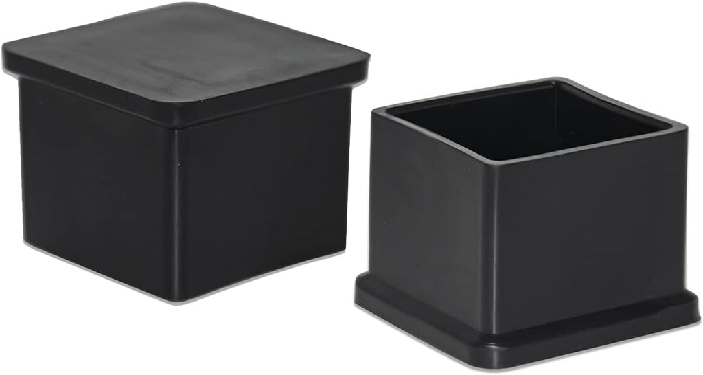 Flyshop 1-3/16" x 1-3/16", 30 mm x 30 mm Flexible PVC Chair Leg Caps Black Anti-Scratch Furniture Covers Floor Protectors Square Chair Leg Tips, 20PCS