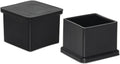 Flyshop Flexible Anti-Scratch PVC Patio Chair Table Leg Caps Tips Floor Protectors Square Furniture Covers, 20pcs, Black, 35 mm x 35 mm, 1-3/8" x 1-3/8"