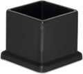 Flyshop 20 Pieces 22 x 22mm PVC Chair Leg Caps Square, Protective Caps for Chair Legs, Floor Protectors, [Noise Reduction & Anti-Scratch], Durable Chair Socks, Black Furniture Feet Gliders
