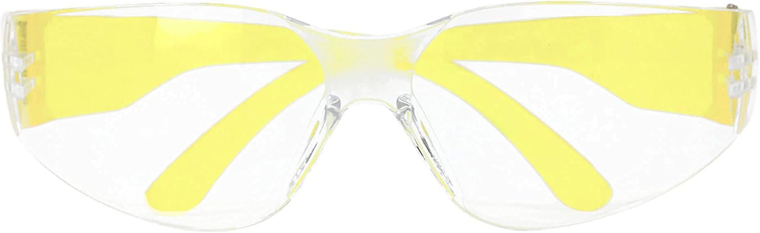 BISON LIFE Safety Glasses - Scratch Resistant Wrap Around Eyewear, Polycarbonate ANSI Z87.1 Impact Resistant Lens