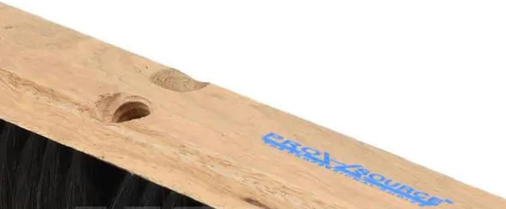 PRO SOURCE Horsehair Push Broom Head with Threaded Wood Block: 18 inch Wide