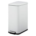 13.2 Gallon / 50L Kitchen Trash Can, Slim Stainless Steel Garbage Can with Removable Inner Bucket, Fingerprint-Proof Step Rubbish Bin with Soft-Close Lid for Narrow Space, Black