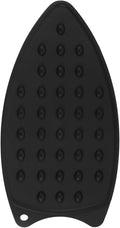 HARFINGTON Silicone Iron Rest Pad, Multipurpose Iron Hot Resistant Mat Iron Rest Plate for Ironing Board Hot Heat Resistant Steam Compact Mat, Black