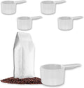 4 Pack – 2 Tablespoon Plastic Measuring Scoop – 1/8 cup / 29.6cc / 29.6 ml / 1 oz. – for Protein, Powders, Coffee, Milk Powder, Laundry Soap
