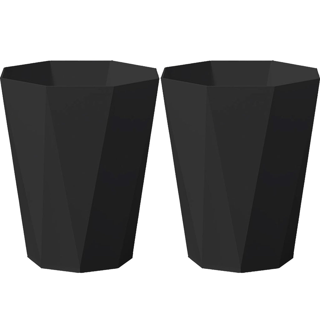 Small Trash Can 2.6 Gallon Bathroom Garbage Can Waste Basket Recycling Bin for Toilets Dorms Kitchens, Black