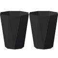 Small Trash Can 2.6 Gallon Bathroom Garbage Can Waste Basket Recycling Bin for Toilets Dorms Kitchens, Black