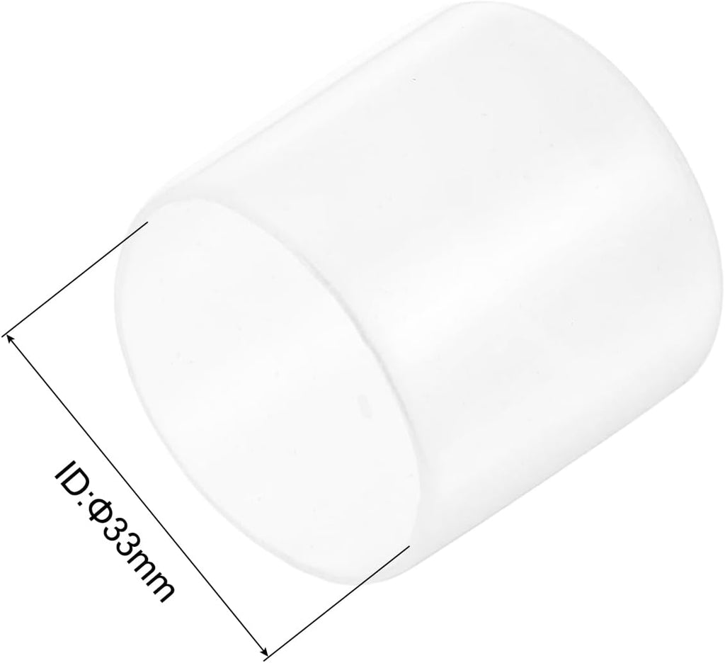 uxcell 20pcs Rubber End Caps 33mm ID Vinyl Round Tube Bolt Cap Cover Thread Protectors Clear