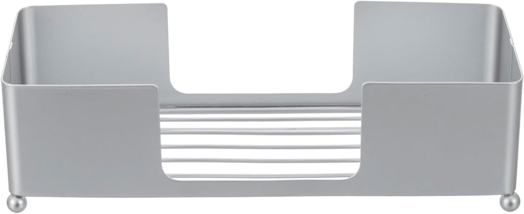 MyGift Paper Towel Holder, Modern Silver Tone Metal Tabletop Paper Dispenser, Commercial Folded Paper Tray for Guest Bathroom