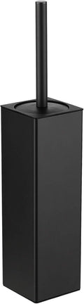 BGL Toilet Brush and Holder Set, Matte Black Freestanding for Bathroom Storage and Organization, Square Design Sturdy and Space Saving