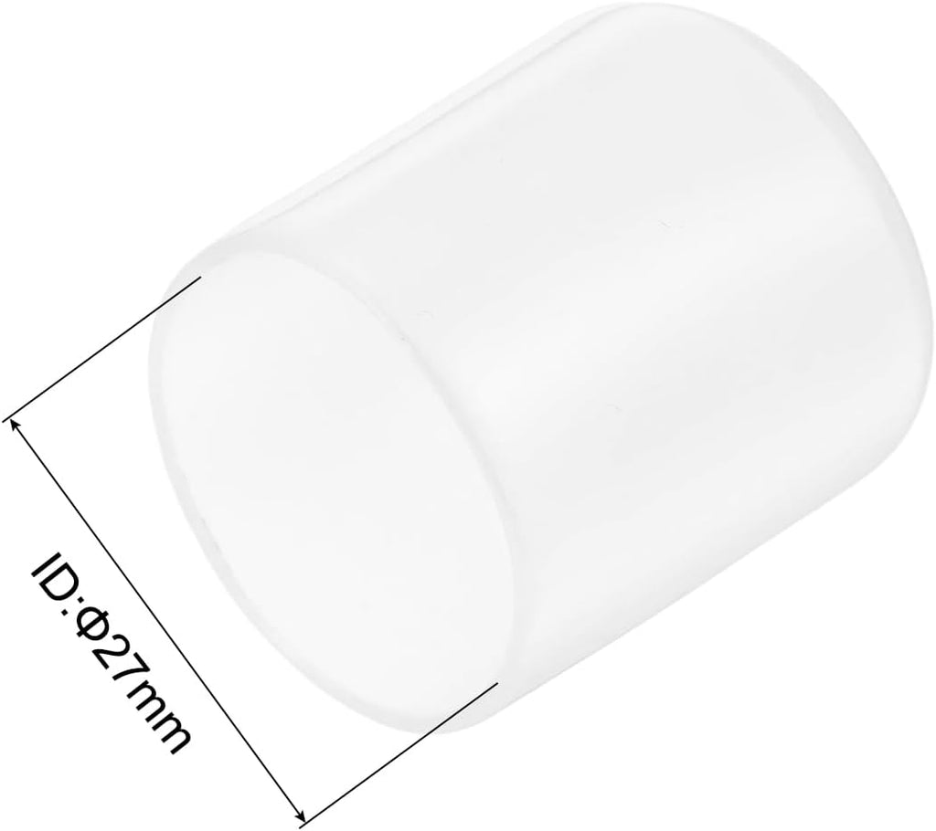 uxcell 20pcs Rubber End Caps Protective Caps 27mm(1 Inch) ID Vinyl PVC Round Tube Bolt Cap Cover Screw Thread Protectors, Clear