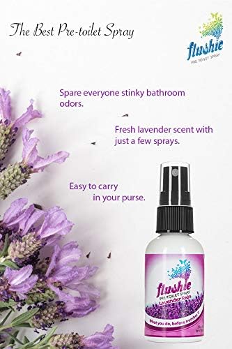 Flushie Pre-Toilet Spray Travel Size Toiletries Bathroom Spray for Toilet Deodorizer - Poop Odor Eliminator 4oz (Assorted Mix, 3 Pack)