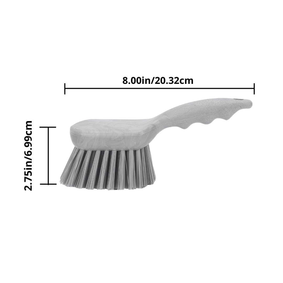 SPARTA 40541EC09 Plastic Scrub Brush, Utility Brush, Kitchen Brush With Hanging Hole For Cleaning, 8 Inches, Green, (Pack of 6)