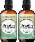 Natural Riches Breathe Essential Oil Blend Breathe Easy with Peppermint Eucalyptus Tea Tree Lemon Cardamom Pine Needle Essential Oils - 2 x 30 ml