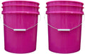 House Naturals 5 Gallon Premium HPDE Plastic Bucket - Made in USA Food Grade Storage Container, BPA Free All Purpose Pail (2, Magenta)