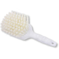 SPARTA 40541EC02 Plastic Scrub Brush, Utility Brush, Kitchen Brush With Hanging Hole For Cleaning, 8 Inches, White, (Pack of 6)