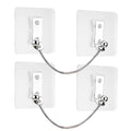 Furniture Anchors 2 Pairs No Drill Heavy Duty Anchors Fridge Lock Adjustable Self-Adhesive Safety Anti Tip Straps for Baby Proofing 220lbs Tension Earthquake Resistant Metal Straps Prevent Falling