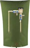 TOHONFOO Backflow Preventer Pipe Insulation Cover (5°F) - Irrigation Sprinkler Valve Insulated Pouch - Water Well Pump Cover - Sturdy 5 Layers for Winter Freeze Protection, 22" W x 34" H, Green