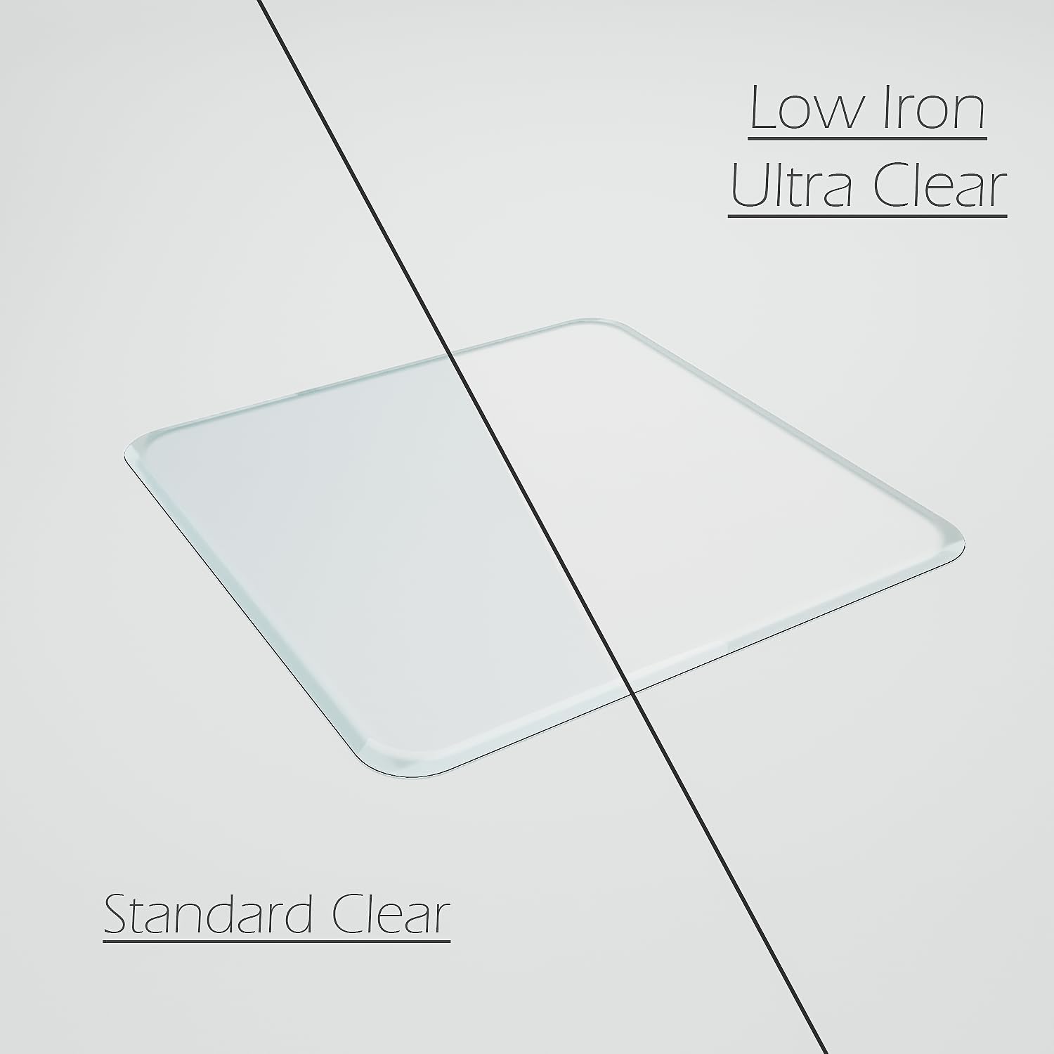 Glass Chair Mat with Exclusive Beveled Edge by Clearly Innovative 1/4” Thick Ultra-Clear Glass, Protect Your Home or Office Floor, Hardwood or Carpet (STARPHIRE, 45" by 53")