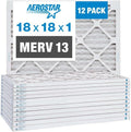 18x18x1 AC and Furnace Air Filter by Aerostar - MERV 13, Box of 12