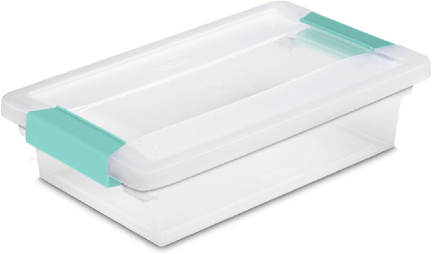 Sterilite 12-Pack Clip Box, Stackable Clear Plastic Bins with Latching Lids, Small - Writing, Arts or Crafts Supplies Storage Containers for Home, Office, Classroom and Workshop Organization