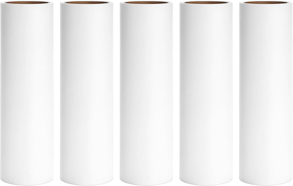 6.3 inch Lint Roller Refills for 6.3'' Large Lint Rollers for Pet Hair Extra Sticky Lint Remover Roller Replacement 60 Sheets per Refill Pack of 5 Rolls 300 Sheets Total