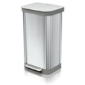 Glad Stainless Steel Step Trash Can, Series 2 with Clorox Protection - Large Metal Kitchen Garbage Bin with Soft Close Lid, Foot Pedal and Waste Bag Roll Holder, 20 Gallon