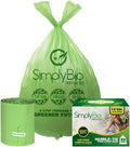 1.6 Gallon Compostable Trash Bags Handle, Heavy Duty Thick 0.6 Mil, 6.06 Liter, 50 Bags, Small Kitchen Food Scrap Waste Bag, ASTM D6400, US BPI and OK Compost Home Certified