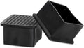 Flyshop Flexible Anti-Scratch PVC Patio Chair Table Leg Caps Tips Floor Protectors Square Furniture Covers, 20pcs, Black, 38 mm x 38 mm, 1-1/2" x 1-1/2"