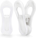 Tinfol White Plastic Hanger Clips, 50 Pack Hanger Clips- Strong Pinch Grip Finger Clips for Plastic Clothes Hangers, Multi-Purpose Hangers Clips