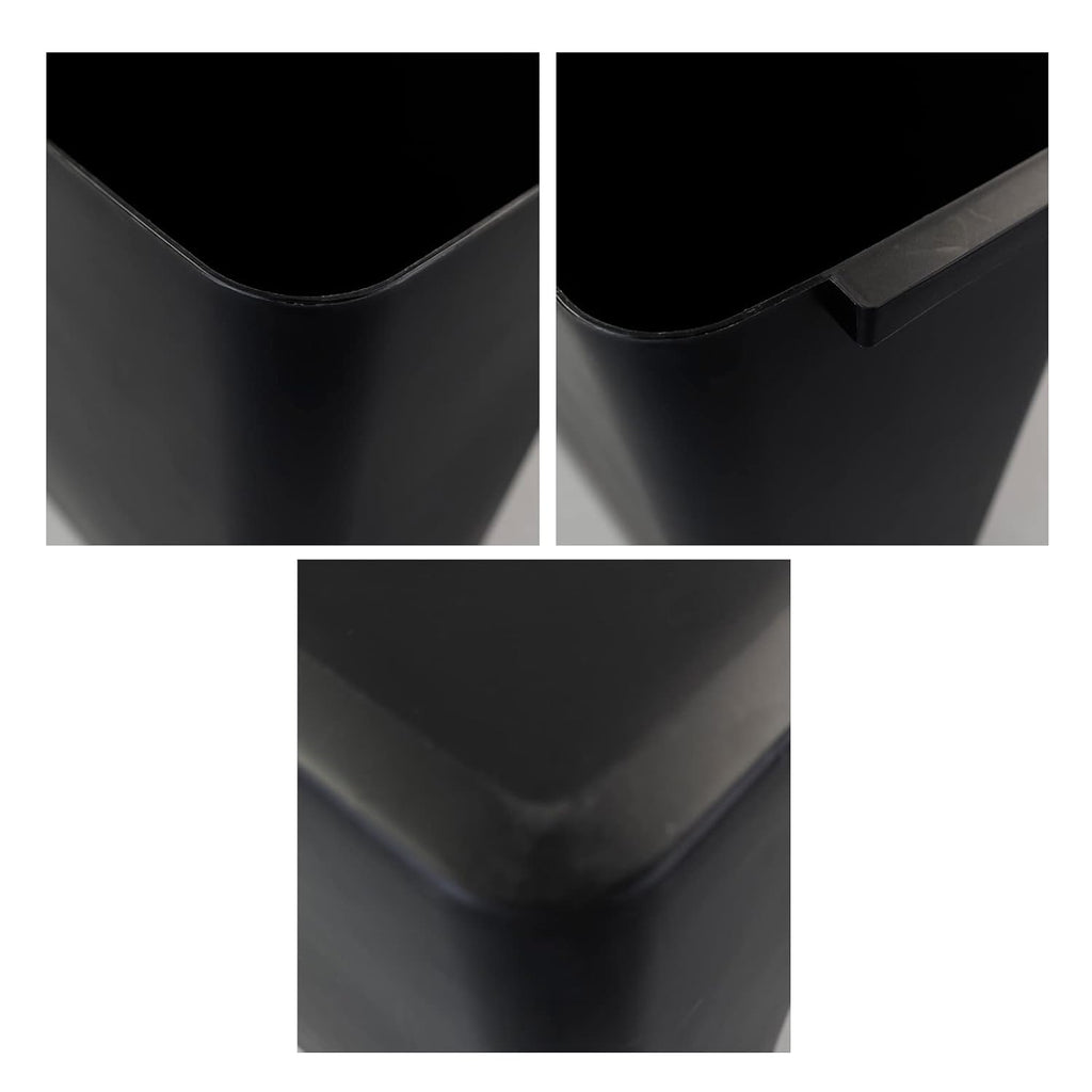 3-Pack Black 4.5 Gallon Trash Can Wastebasket, Garbage Container Bin