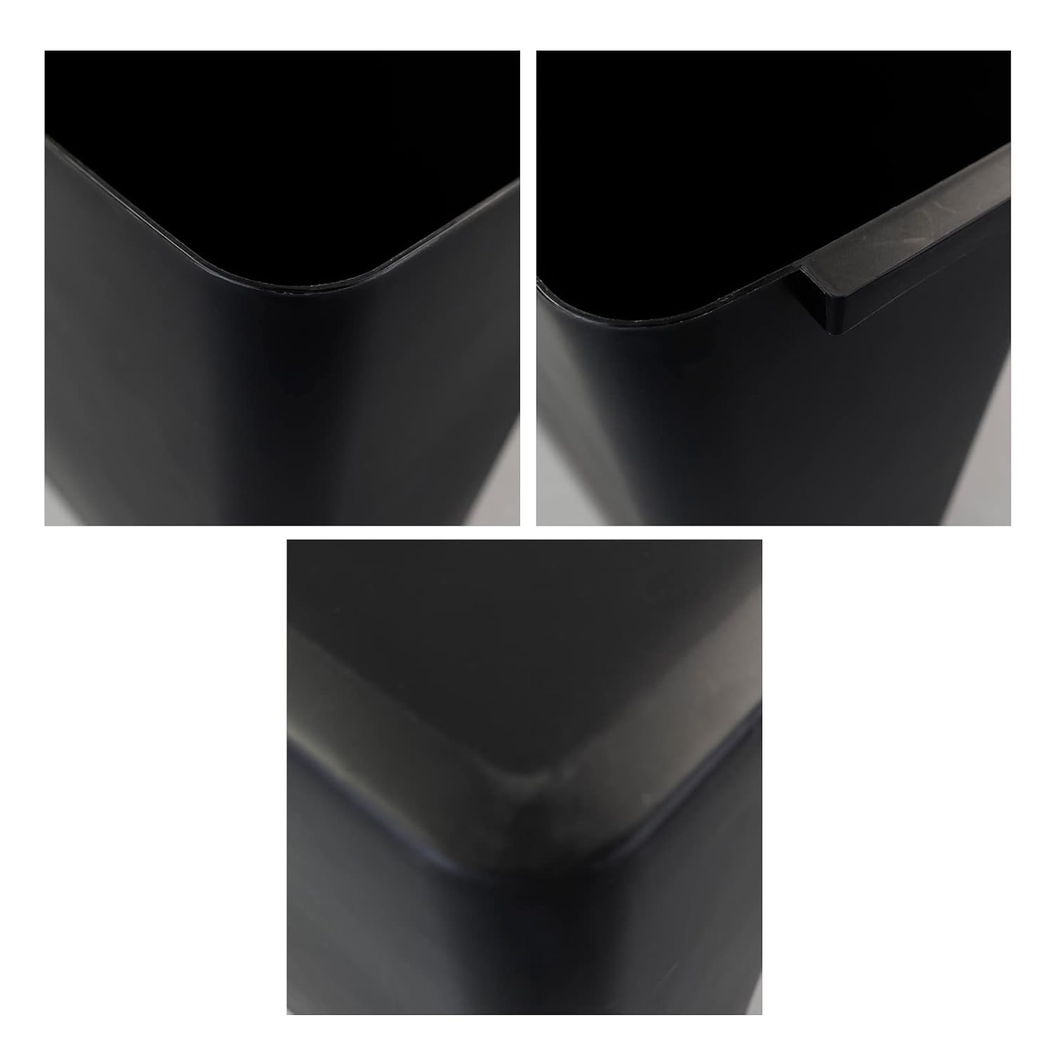 3-Pack Black 4.5 Gallon Trash Can Wastebasket, Garbage Container Bin