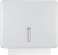 Multifold Paper Towel Dispenser Wall Mount (White) – Large Capacity C-Fold, Trifold, and Folded Commercial Hand Towels Holder for Bathroom & Restroom – Adhesive or Screw Mounted