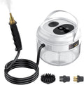 Irishom Pressurized Handheld Steam Cleaner with 3 Brushes and Extended Rod, Deep Cleaning Steamer with 6 Gear Adjustable Digital Touch Screen 1500ml Water Tank