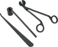 3 in 1 Candle Accessory Set, Candle Wick Trimmer, Candle Wick Snuffer, Candle Wick Dipper Beautiful Box for Candle Lover (Black)