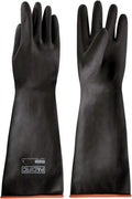 PACIFIC PPE Heavy Duty Latex Chemical Gloves, Strong Acid Resistance Rubber Gloves, Against Alkali and Oil, 18"