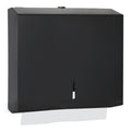 Paper Towel Dispenser Wall Mount, Matte Black Stainless Steel Commercial Paper Towel Holder with Lock, Large Capacity 250 C Fold/300 Multifold Towels