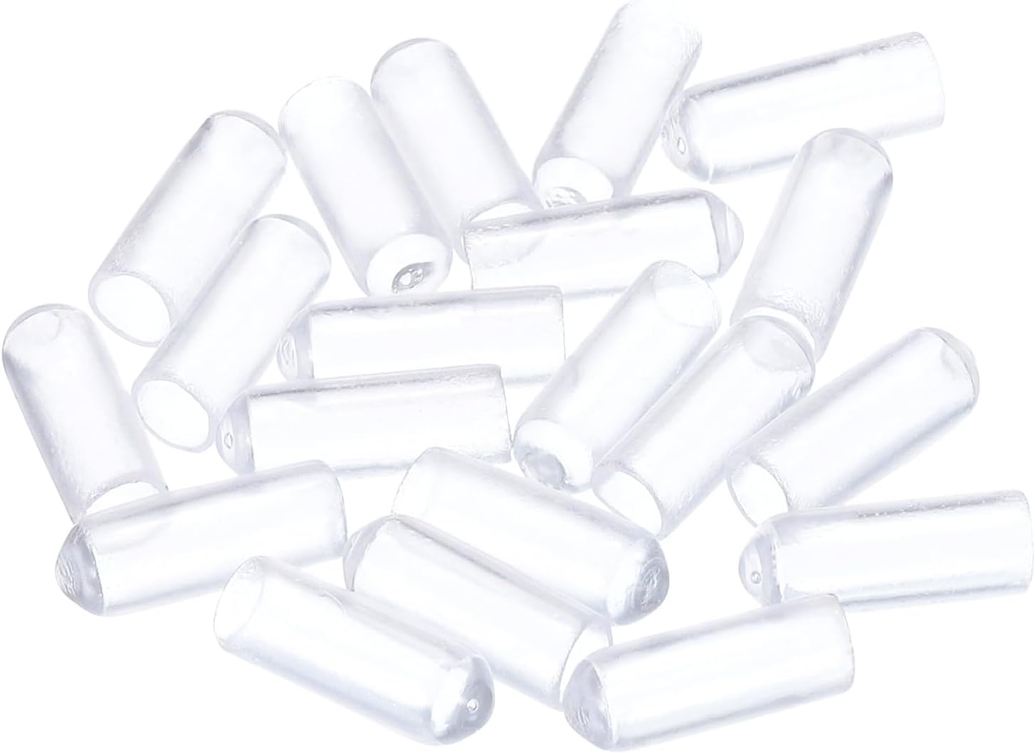 uxcell 20pcs Rubber End Caps 5mm(3/16") ID Vinyl PVC Round Tube Bolt Cap Cover Screw Thread Protectors Clear