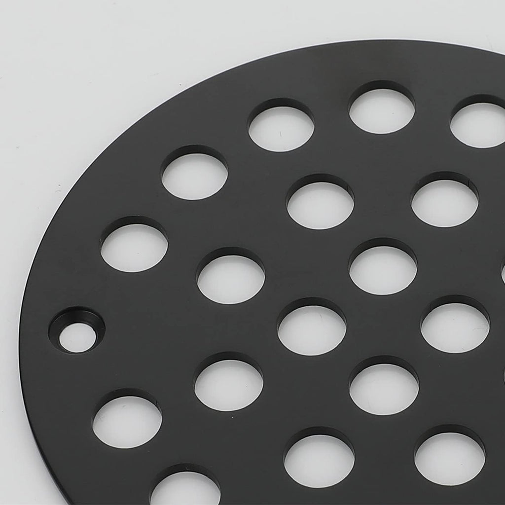 4-Inch Screw-in Shower Strainer Drain Cover Replacement Floor Strainer(Black)