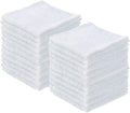 Superio Terry Cloth Rags White Washcloths 100% Cotton 12" Cleaning Cloths, Kitchen Towels, Facial Washcloth, Spa Cloths, Hand Towel, Small Lint Free Rags for Multi-Purposes (24 Pack)