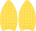 PATIKIL Silicone Iron Rest Pad, 2 Pcs Multipurpose Hot Heat Resistant Iron Rest Plate Protective Pad for Ironing Board Hot Resistant Steamer Steam Compact Mat, Yellow