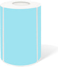 2×3 Inch Blue Removable Thermal Labels,Self-Adhesive Square Direct Thermal Labels,300 Sheets per Roll with Perforated Lines