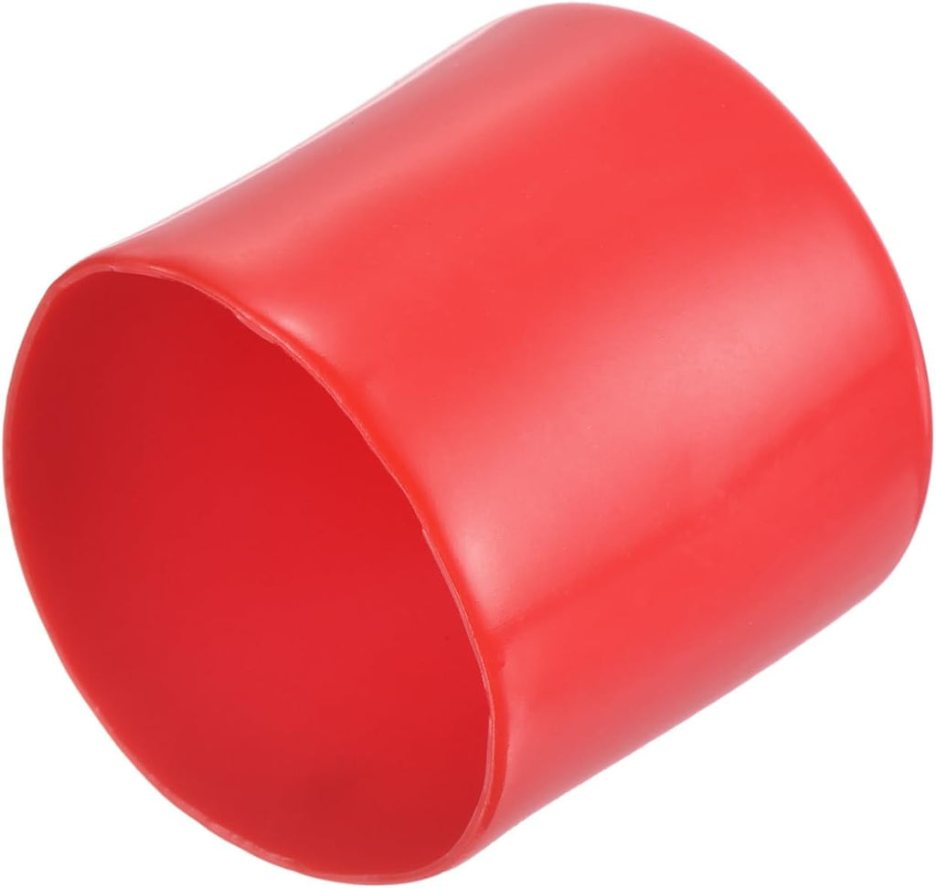 uxcell 20pcs Rubber End Caps 41mm ID Vinyl Round Tube Bolt Cap Cover Thread Protectors Red