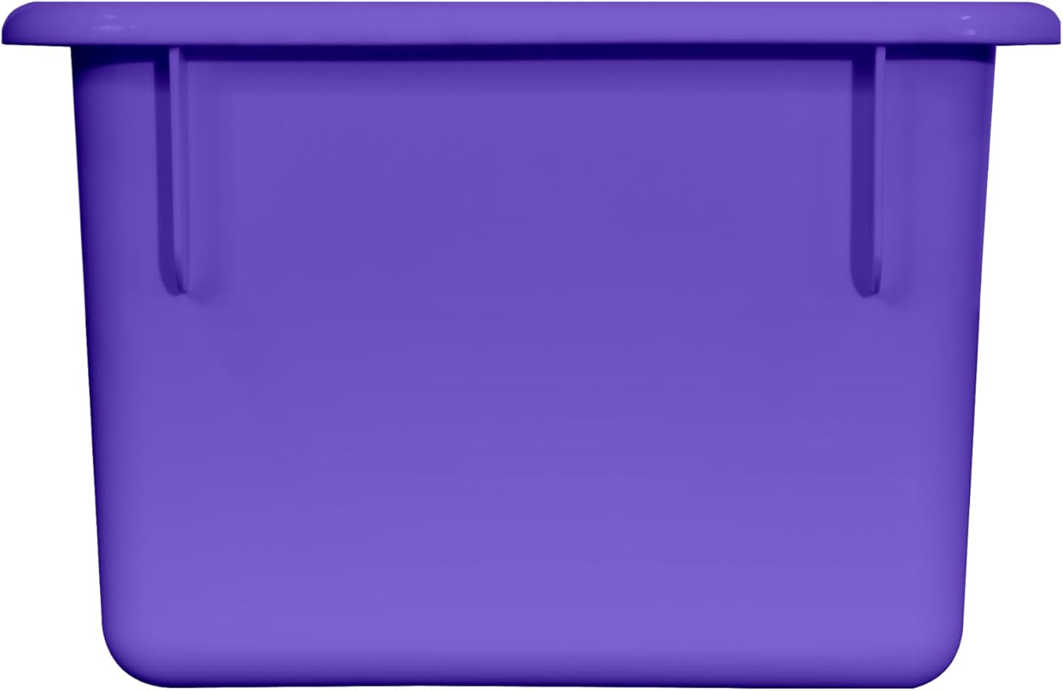 Wood Designs Cubby Storage Bin, Heavy Duty Plastic Containers for Kids Purple Cubby Tray Set of 10