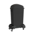 23 Gallon Black Slim Jim Trash Can with Swing Top Lid and Dolly